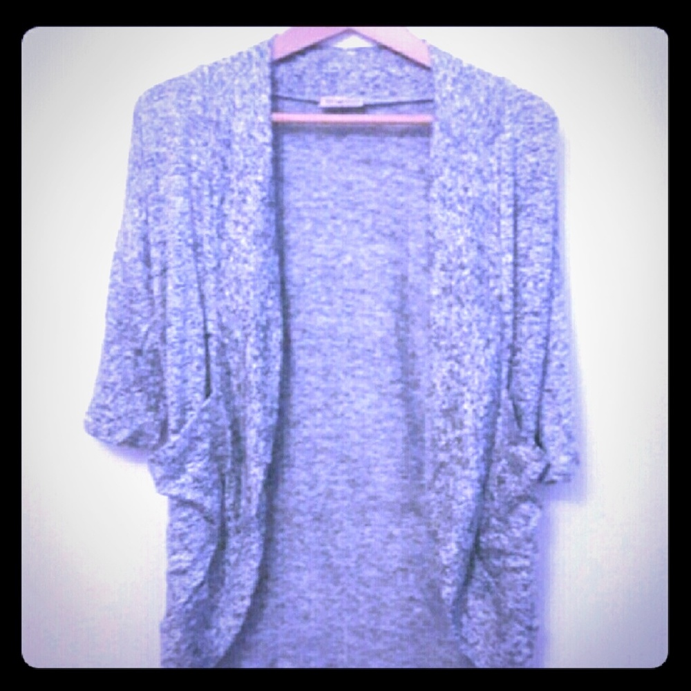 Gray cocoon cardigan